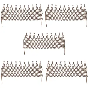 Berkfield Willow Trellis Fence 5 pcs