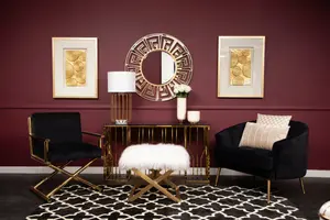 Interiors by Premier Hendricks Black Velvet Chair