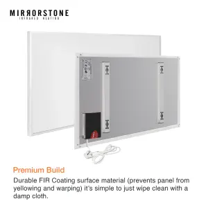 Mirrorstone 580W Classic Infrared Heating Panel With White Frame