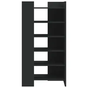 Berkfield Shoe Cabinet Black 52x37.5x100 cm Engineered Wood