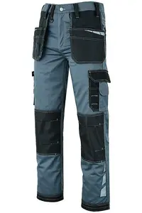 MS9 Mens Hi Viz Cargo Combat Holster Pockets Tactical Working Work Trouser Trousers Pants Jeans E1, Grey - 42W/30L