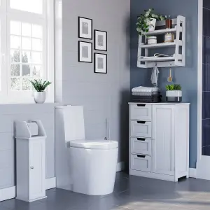 Hayle Matt White Freestanding Single Bathroom Drawer cabinet (H) 810mm (W) 600mm