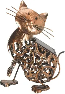 Solar LED Cat Silhouette Garden Ornament