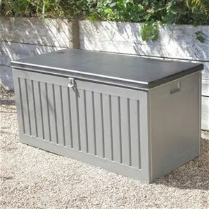 Easylife Outdoor Garden Storage Box Black In Grey