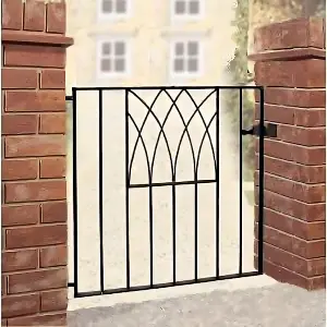 ABBI Metal Low Flat Top Garden Gate 838mm GAP x 812mm High ABZP31