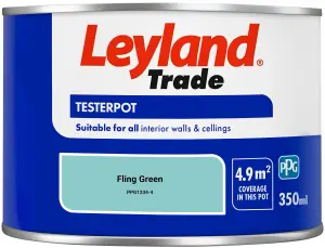 Leyland Trade Vinyl Matt Walls & Ceilings Emulsion Paint Fling Green (PPG1234-4) 350ml Tester