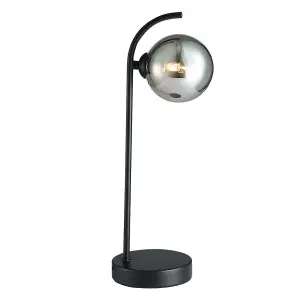 Luminosa Contemporary Globe Table Lamp Black, Glass