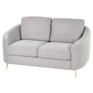 2 Seater Fabric Sofa Grey TROSA