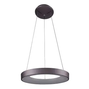 Luminosa Modern LED Hanging Pendant Coffee, Warm White 3000K 2200lm