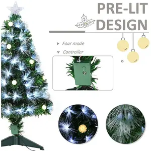 Durham Lighted Artificial Fir Christmas Tree 3ft.