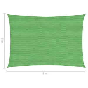 Berkfield Sunshade Sail 160 g/m2 Light Green 3x5 m HDPE