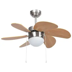 Dornan 76cm Ceiling Fan with Light Kit Brown