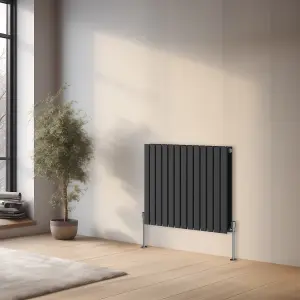 Right Radiators 600x884 mm Horizontal Double Flat Panel Designer Radiator Anthracite