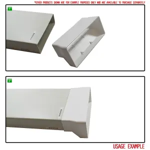 Kair Ducting Adaptor Reducer 204mm x 60mm to 220mm x 90mm