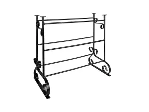 Shoe Rack - 6 Pair Black Plastic Coated Steel