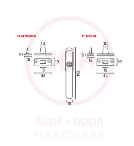 Timber Series Locking Window Fastener - Polished Gold