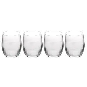 Mikasa Treviso Crystal Stemless Wine Glasses, Set of 4, 350ml