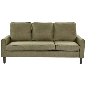 3 Seater Fabric Sofa with Ottoman Green AVESTA