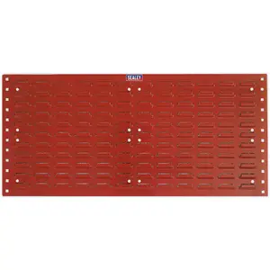 2 Pack of 1000 x 500mm Red Louvre Storage Bin Panels for Wall Mounting