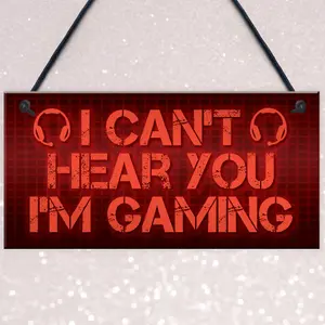 Funny Rude Gaming Sign Man Cave Plaque Boys Bedroom Sign Gift For Him