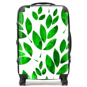 Watercolor Abstract Leaves Suitcase - Medium