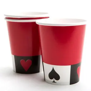 Creative Converting 8 Cards Night 9oz Party Cups Red/White/Black (9oz)