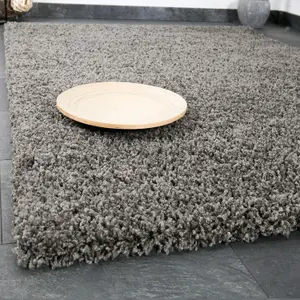 Smart Living Shaggy Soft Thick Area Rug, Living Room Carpet, Kitchen Floor, Bedroom Soft Rugs 60cm x 110cm - Dark Grey