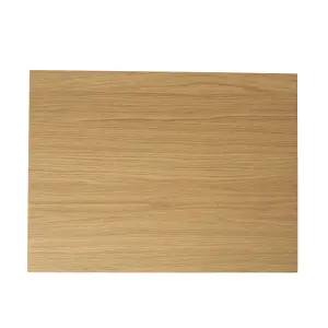 GoodHome Avela Matt Oak Veneer Square edge Chipboard Worktop (T) 1.8cm x (L) 60cm x (W) 45.1cm