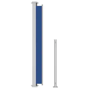 Berkfield Patio Retractable Side Awning 220x500 cm Blue