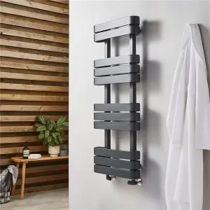 850mm (H) x 500mm (W) - Anthracite Matt - Vertical Bathroom Towel Radiator (Lincoln) - (0.85m x 0.5m)