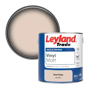 Leyland Trade Vinyl Matt Walls & Ceilings Emulsion Paint Blush Beige (PPG1070-2) 2.5L