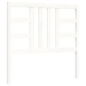 Berkfield Bed Frame with Headboard White 90x200 cm Solid Wood