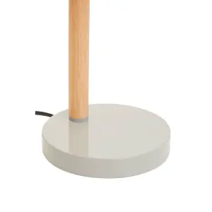 Interiors by Premier Matte Grey Table Lamp, Easy to Assemble Bedside Table Light, Eco-friendly Lamp for Table Living Room