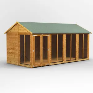 8 ft. W x 16 ft. D Power Apex Shiplap Dip Treated Summerhouse (16x8)