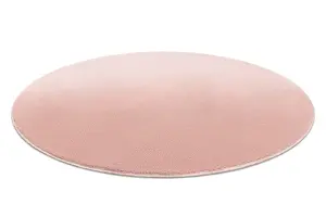 Modern washing carpet LINDO circle pink, anti-slip, shaggy circle 150 cm