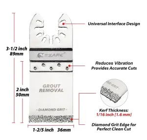 EZARC 3pcs multitool blades set Diamond for grout, mortar cutting, tile cut