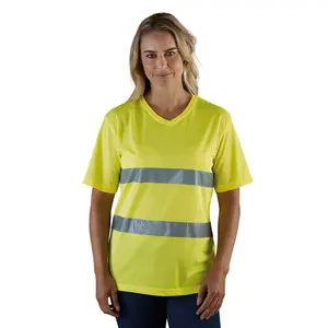 Yoko Mens Hi-Vis Lightweight V Neck T-Shirt