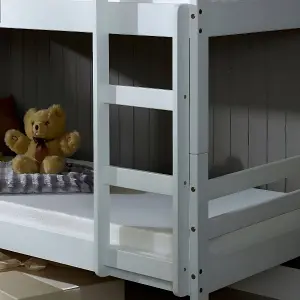 Durham White Wooden Bunk Bed Frame  3'  Single