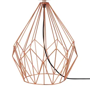 GoodHome Vertree Cage Copper effect Table light