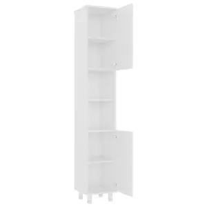 Berkfield Bathroom Cabinet White 30x30x179 cm Engineered Wood