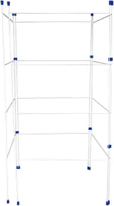 Multi Section 4 Fold Folding Foldable Clothes Dryer Laundry Gate Airer Indoor Outdoor White