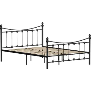 Vida Designs Paris Black 4ft6 Double Metal Bed Frame, 190 x 135cm