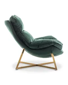 Velvet Bottle Green Pierina Accent Chair