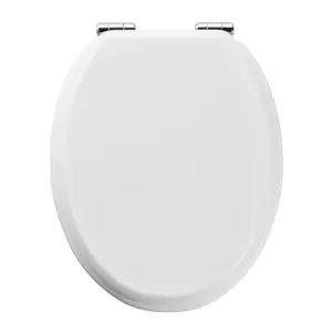 GoodHome Pilica White Standard Soft close Toilet seat