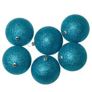 Xmas Bauble (Set of 6) Aqua Turquoise