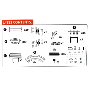 Large Electric Remote Control Slot Car Racing Track Set Kids Toy Race Game JJ113