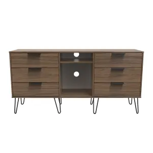 Fuji 6 Drawer Sideboard in Carini Walnut (Ready Assembled)