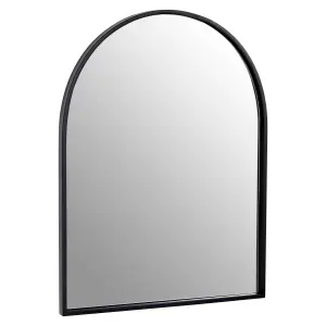 Interiors by Premier Trento Small Black Metal Wall Mirror