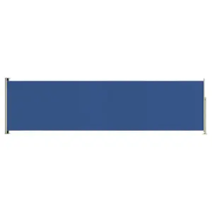 Berkfield Patio Retractable Side Awning 140x500 cm Blue