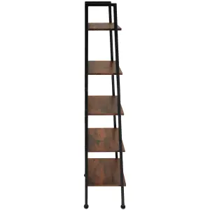 Shelving Unit Chatham - industrial style, free-standing, with up to 5 tiers - Industrial wood dark, rustic